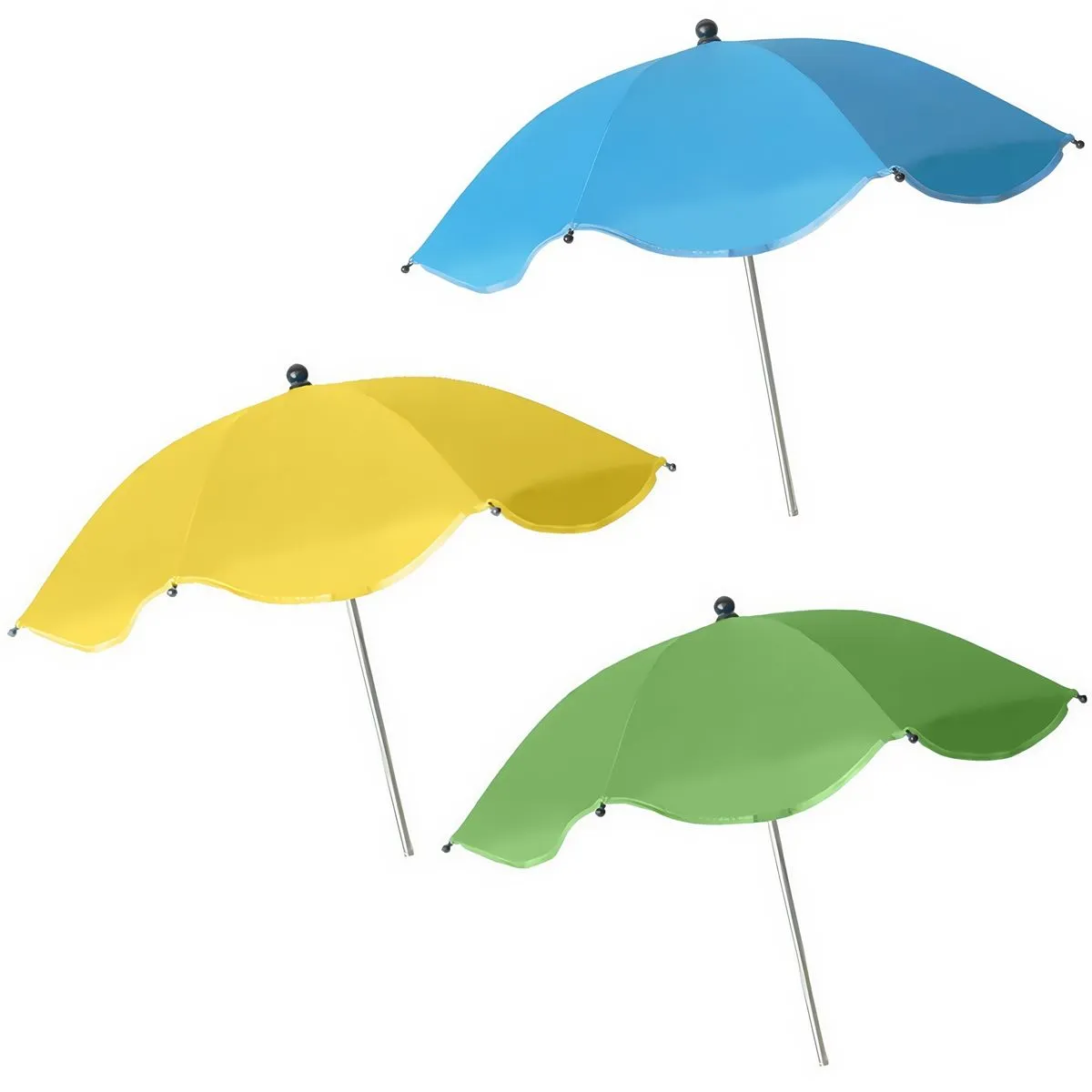 3 Pieces Outdoor Plant Umbrellas Set Larger Higher Garden Plant Parasols