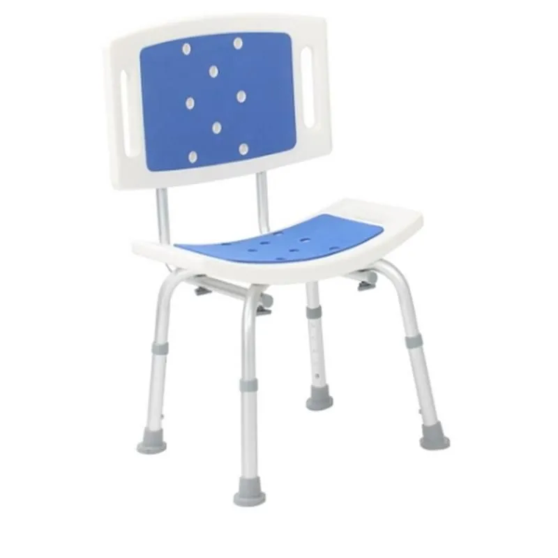 Adjustable height shower chair