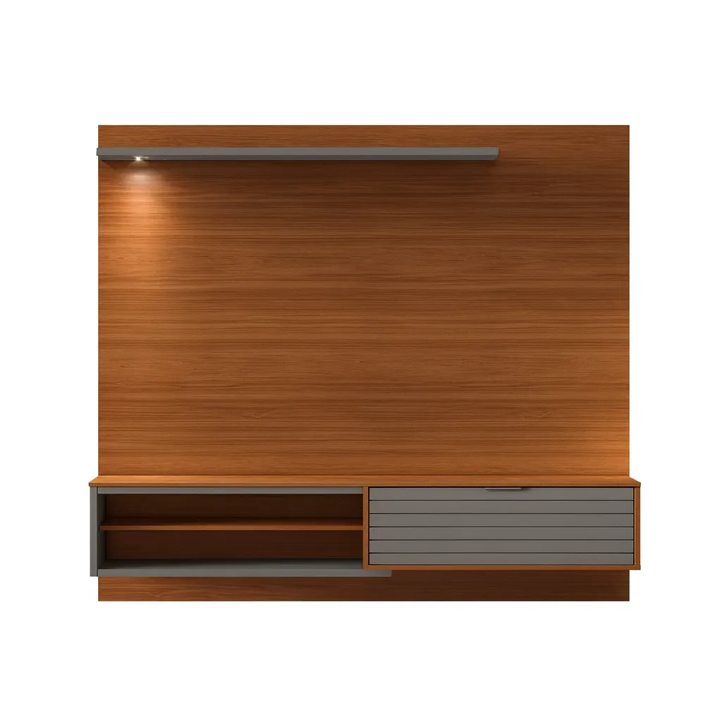 YB Ambiente TRENTON 1.8 Wall Mounted TV Panel - Oak / Grey