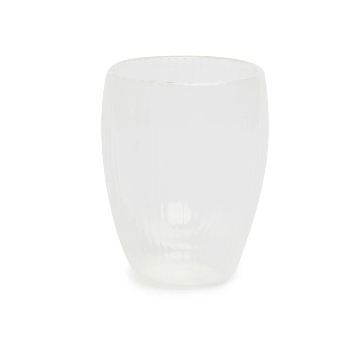 George & Mason - Fluted Double Wall Glass Mug - 350ml