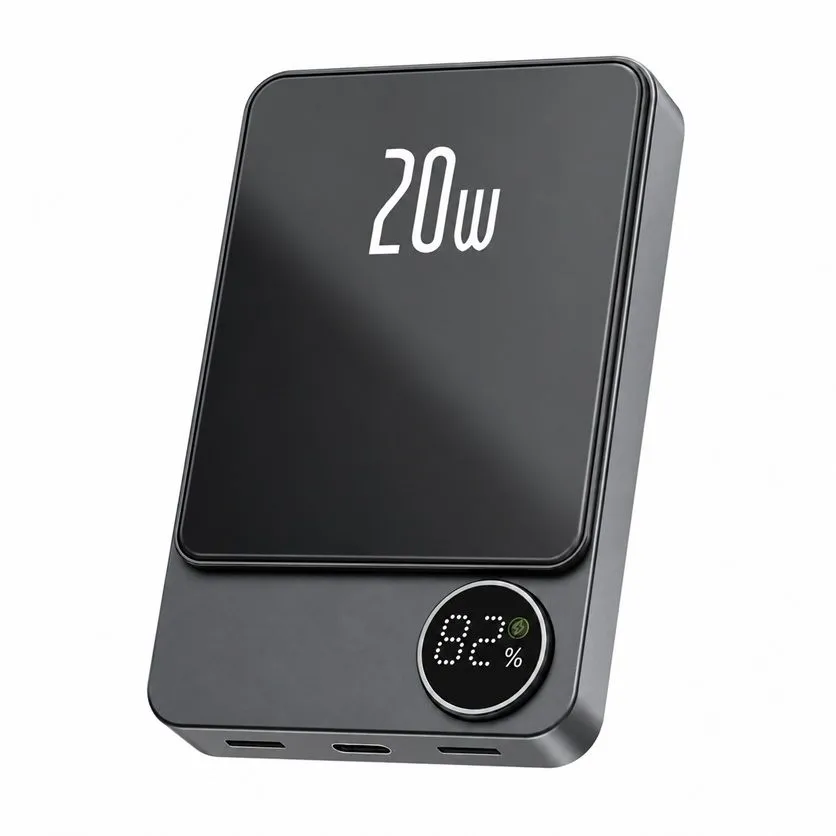 10000mAh Magnetic Wireless Power Bank 20W Fast Charging USB-C Digital