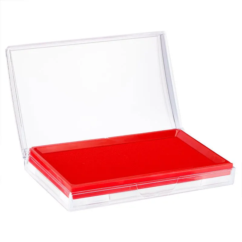Dedicated Quick-Drying Black Sponge Oily Ink Case Pad - Vivid Red