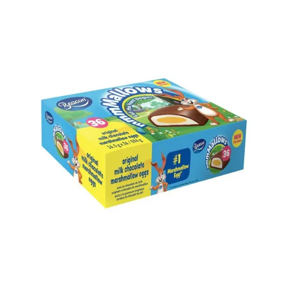 Marshmallow Eggs Original Milk Chocolate Beacon - 2 packs x 36 eggs
