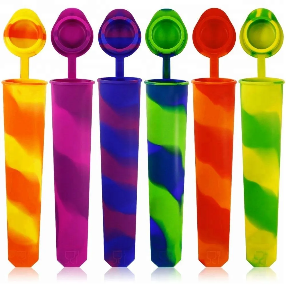 Reusable Silicone Ice Pop Mould - 6 Pack