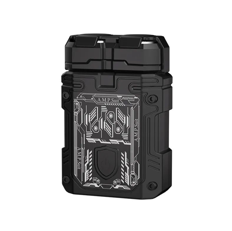 Mecha Warrior Electric Shaver-Aviation Alloy 3D Floating Men's Razor(1Unit) - Black