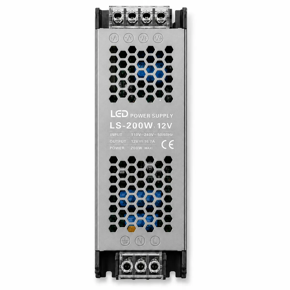 200W LED Switching Power Supply - 12V DC Driver for LED Strips & CCTV