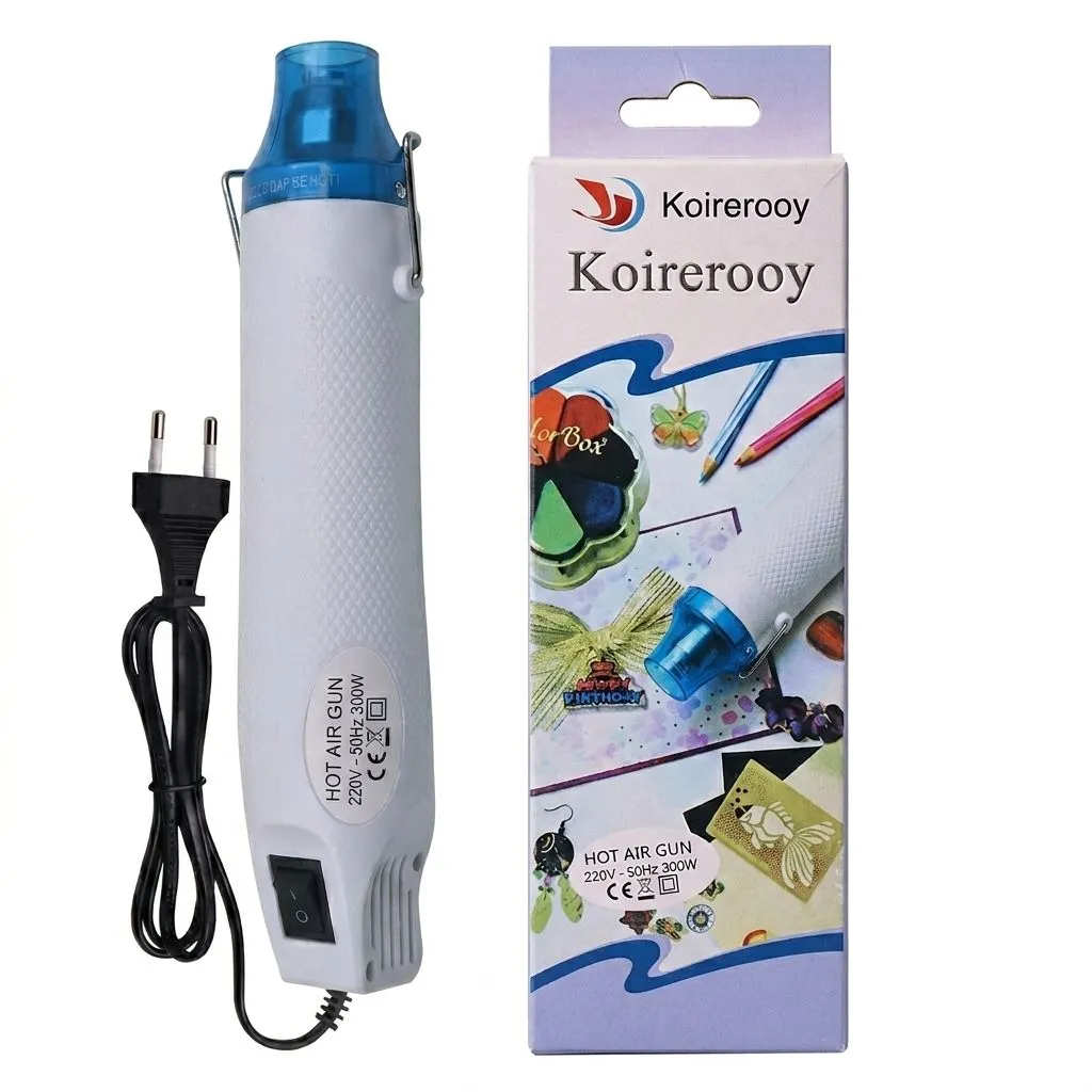 Koirerooy Heat Gun, Mini Hot Air Gun for DIY Crafts,Bubble Removing Tool - Blue