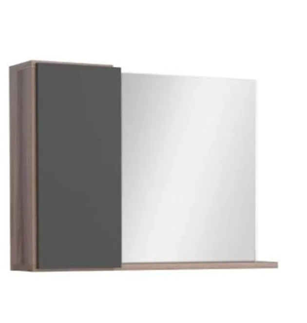 Alto Wood 360 Bathroom Cabinet Mirror - Black/Brown