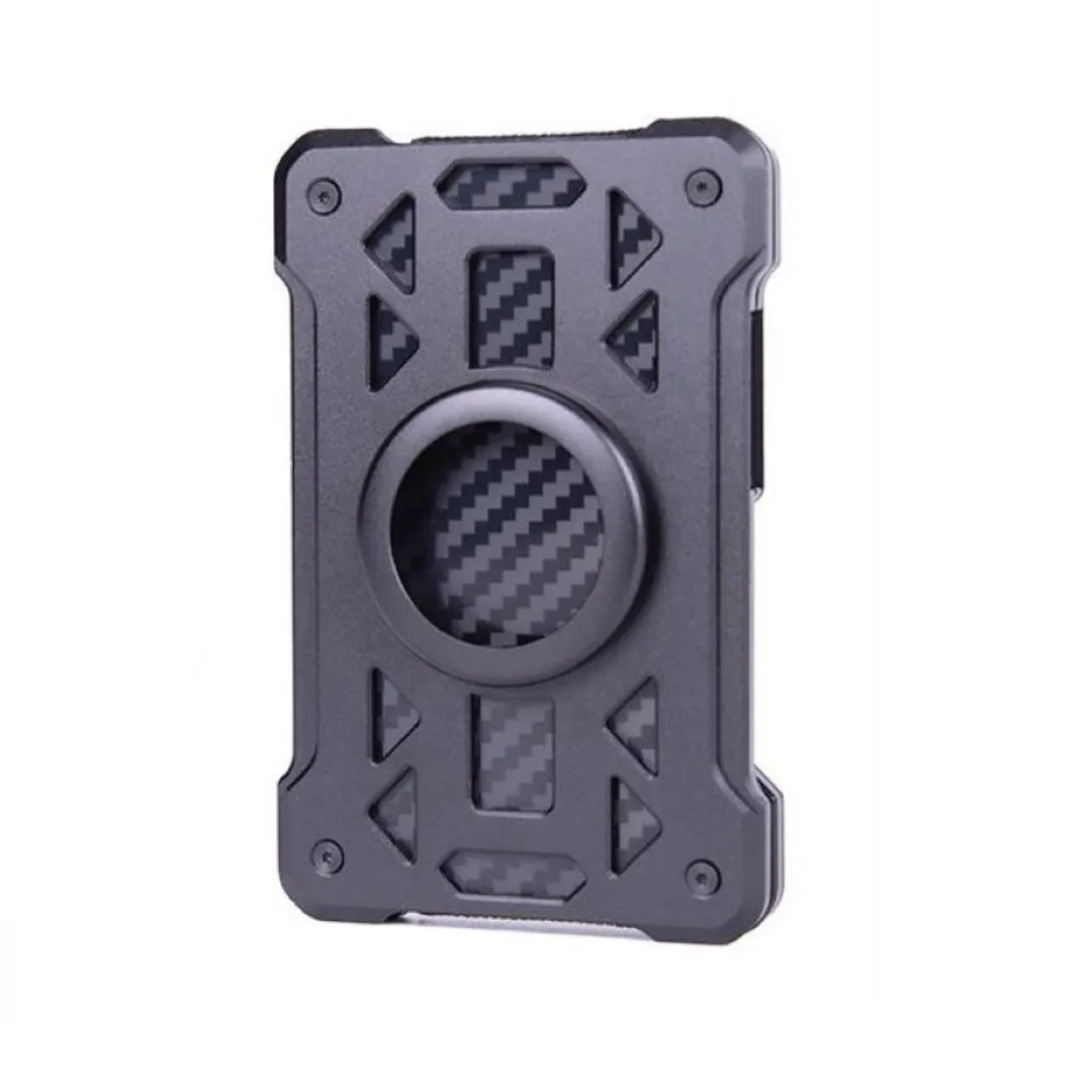 BasicX AirTag Card Holder Metal Anti Theft RFID Wallet Black B Model