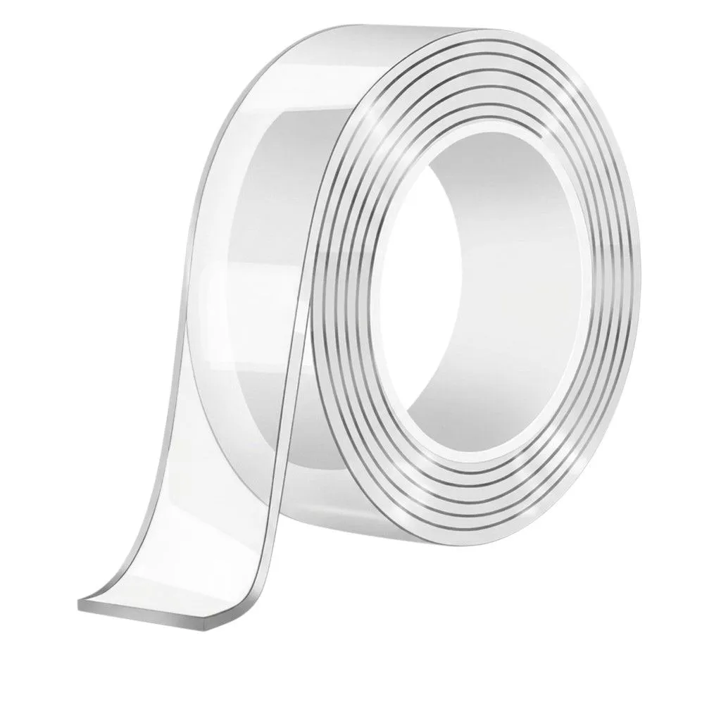 3 Pack - 3 Meter Nano Adhesive Tape Roll - Transparent