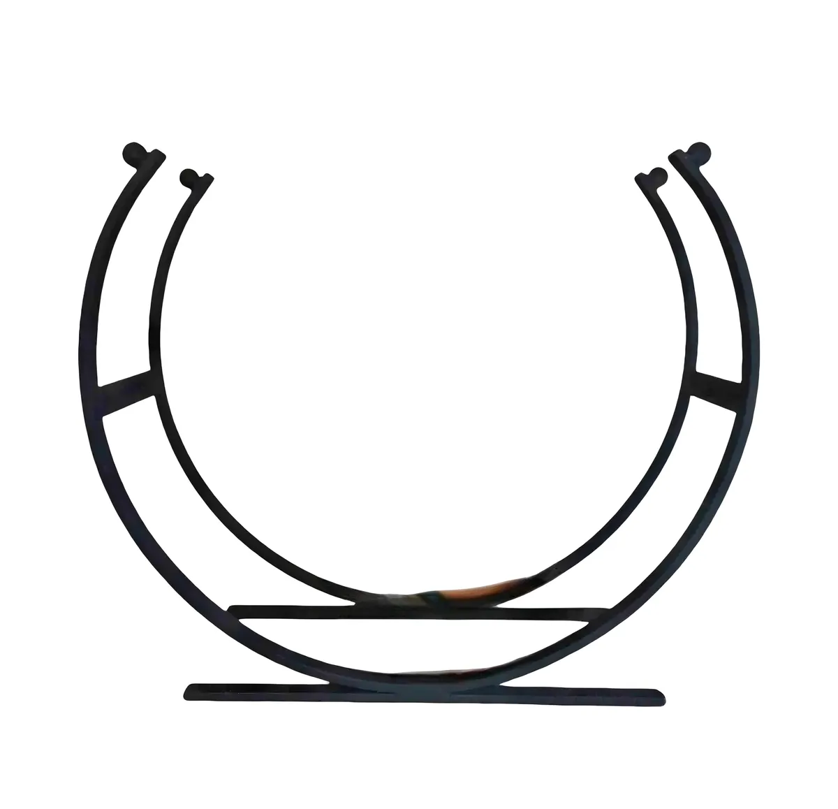 Half Moon Firewood Stacker - Wrought Iron