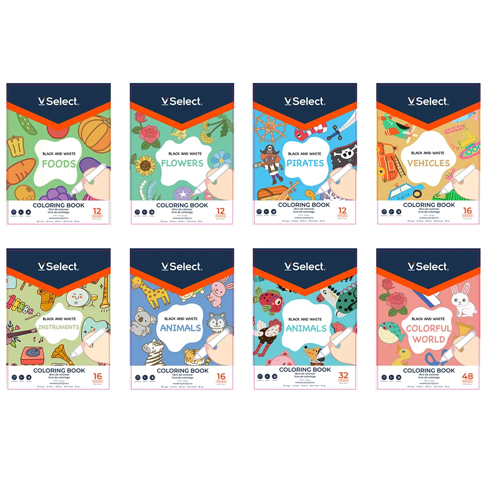 VSelect - 8 Colouring Books for Kids, Aged 2-5, 164 Pages of Fun Patterns