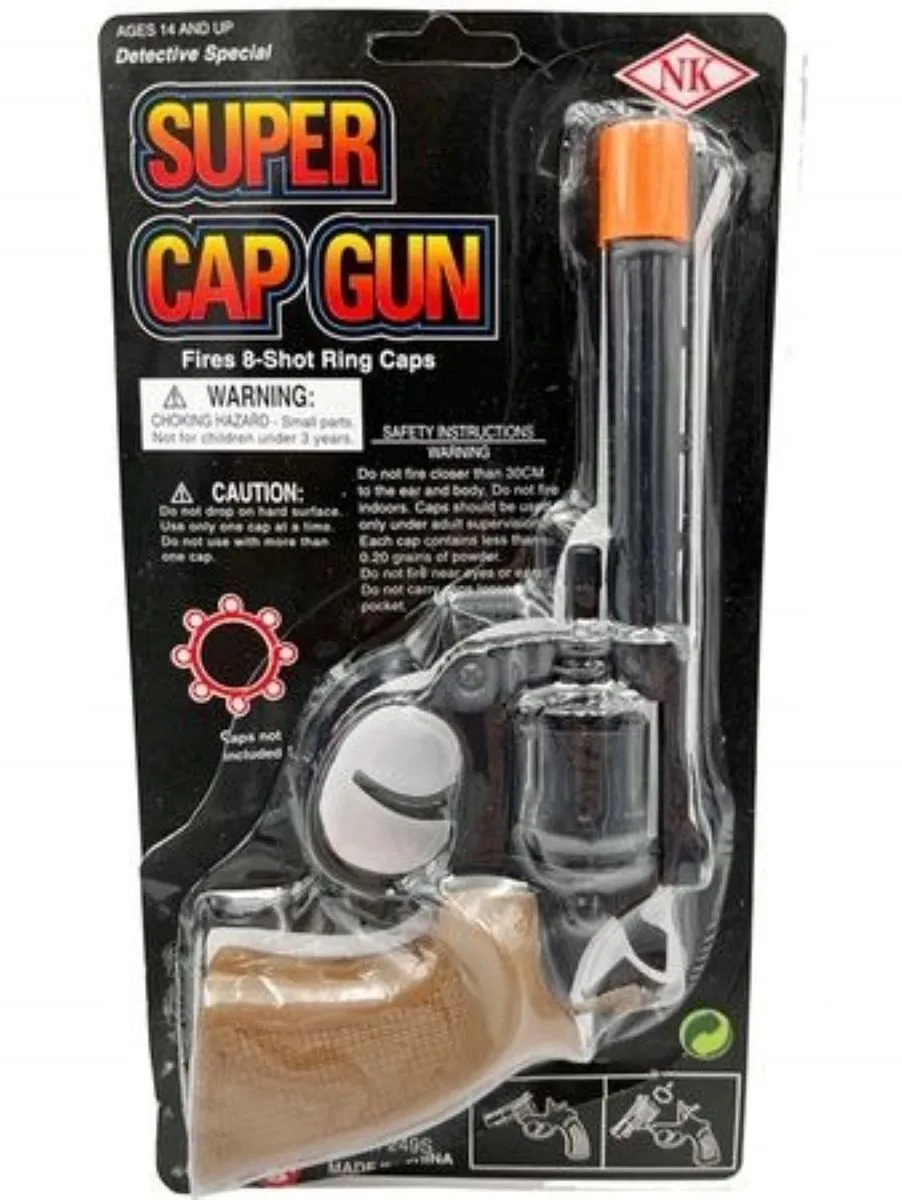 Super Cap Gun Brown with Black & Orange 20cm