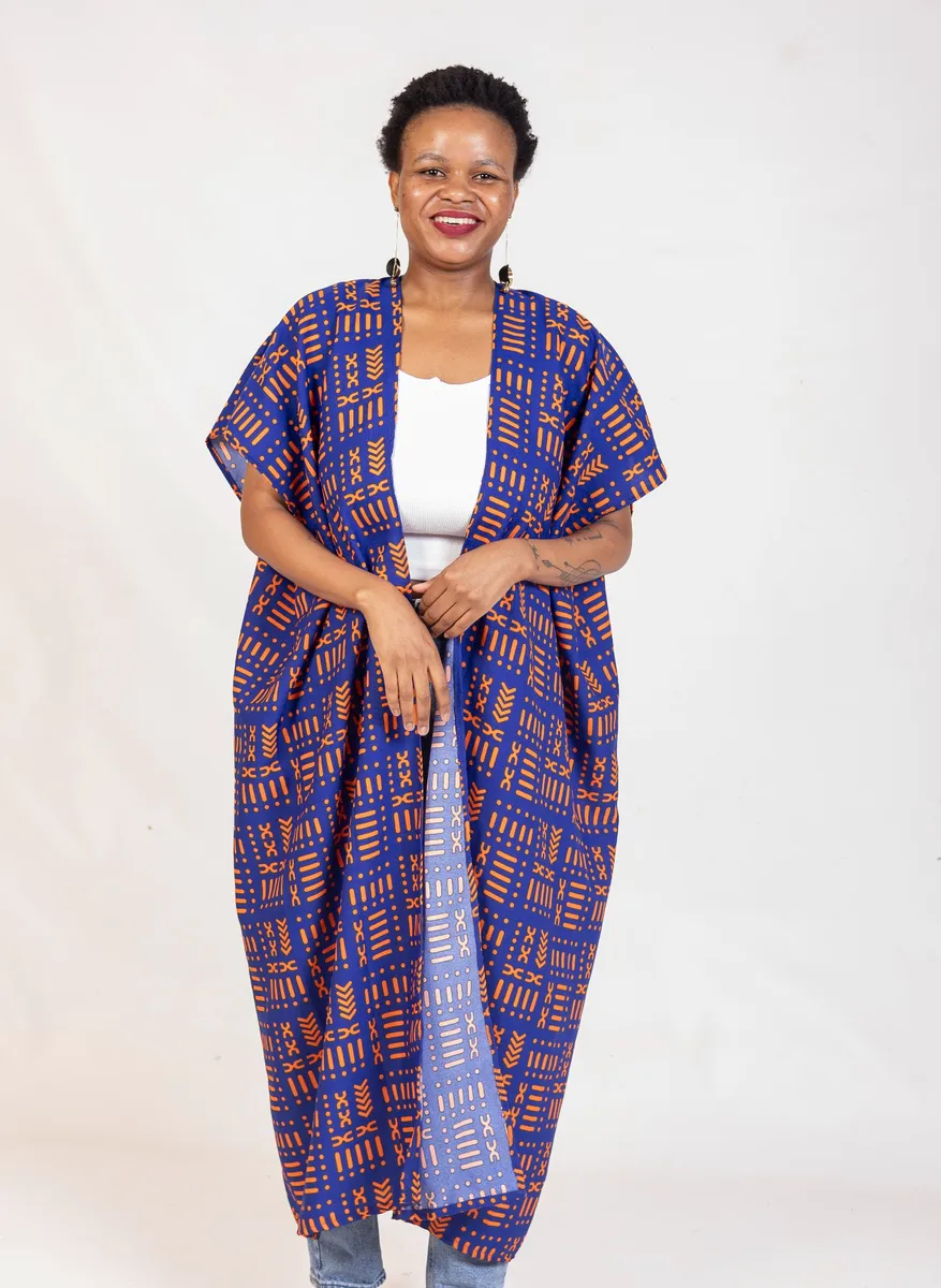 Bold Bright Kimono - Blue