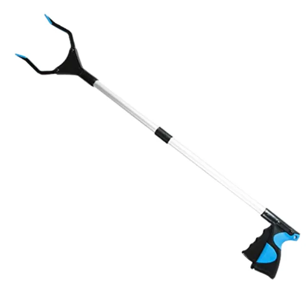 Reacher, Grabber, Long Handy Trash Hand Claw Assistant Living Pick Up Clamp - Blue