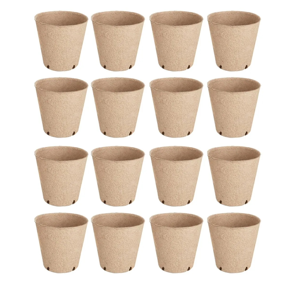 60-Piece Peat Pots Round Seedling Paper Cups with Drainage Holes Seed Trays