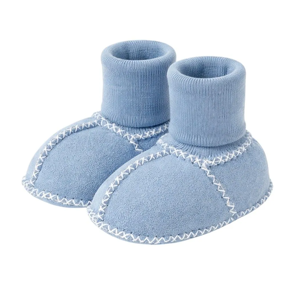 Premium Craftsmanship & Versatility Newborn Baby Booties For 0-6 Months - Haze Blue