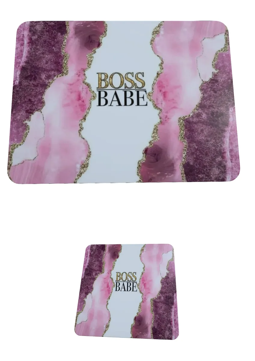 Boss Babe -Mouse Pads And Coaster Set