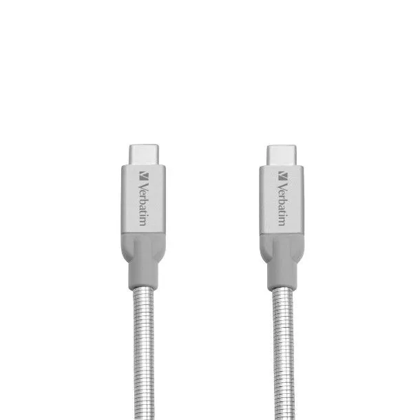 Verbatim USB-C to USB-C Stainless Steel Sync & Charge Cable 30cm