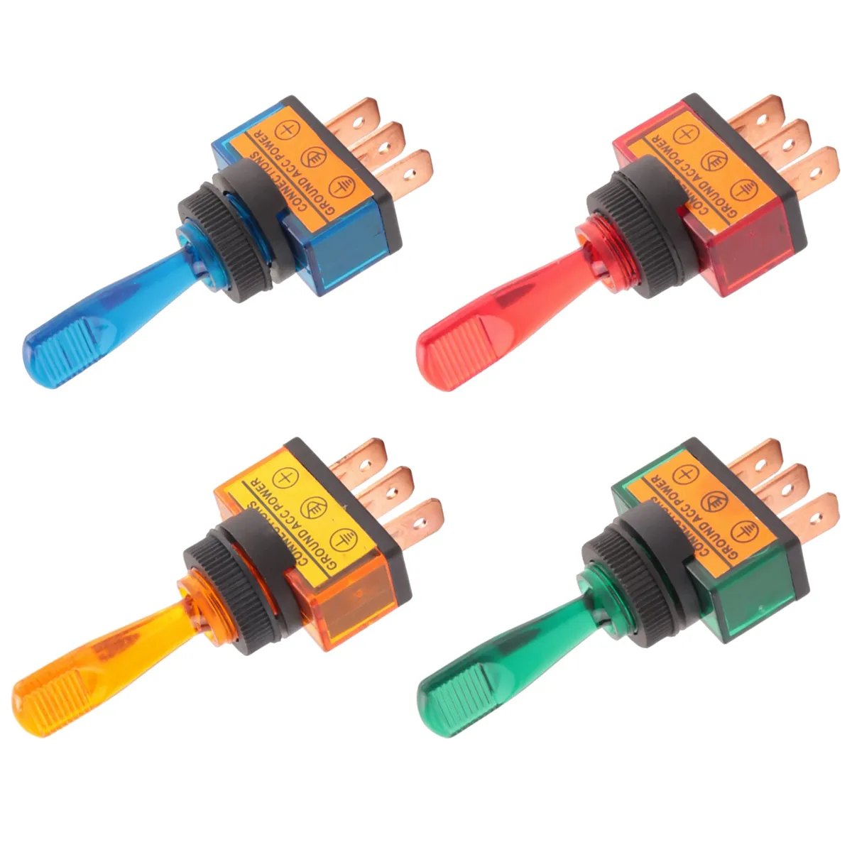 4x 12V DC 20A TOGGLE SWITCH CONTROL CAR BOAT DASH SPST ON/OFF