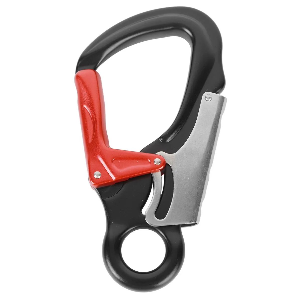 35kN Black/Red D-Shape Climbing Carabiners