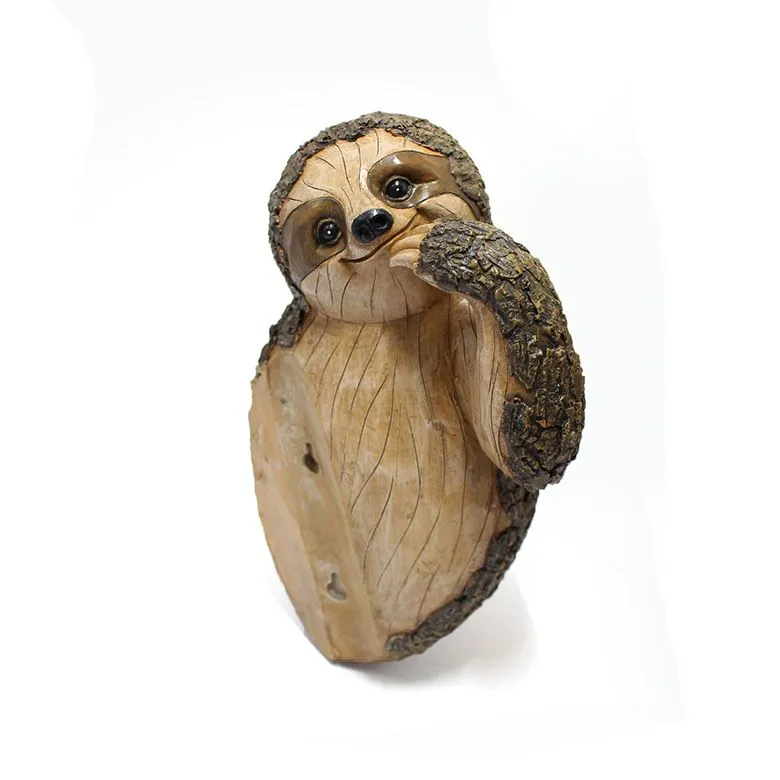 Resin Sloth Tree Sculpture for Garden, Wall or Outdoor Animal Display