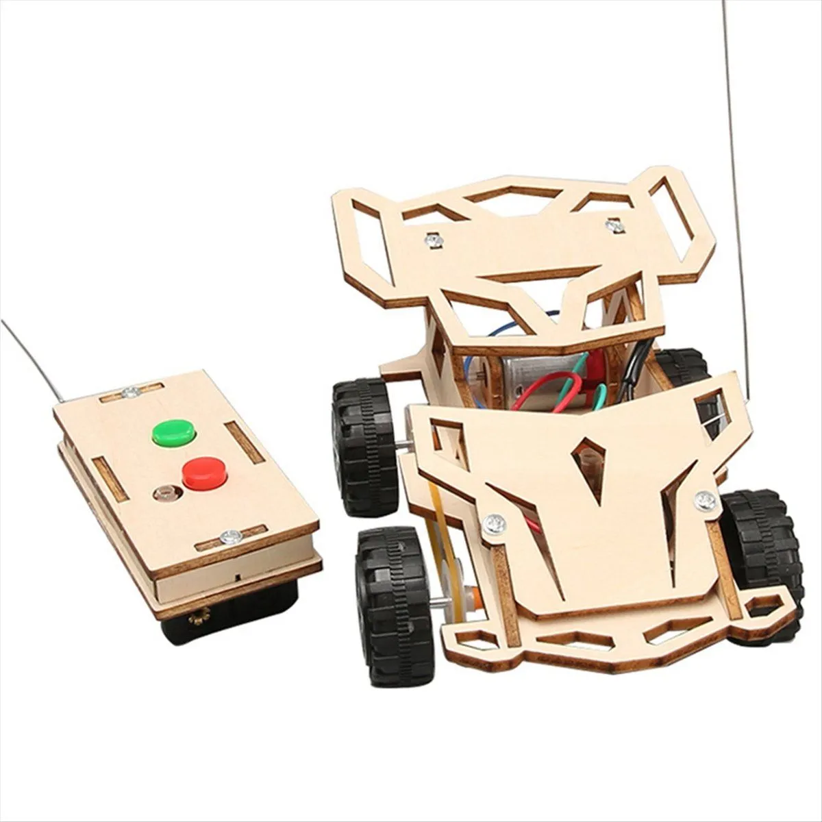 DIY Remote Control Four Wheel Drive Racing Elementary School Students Educa