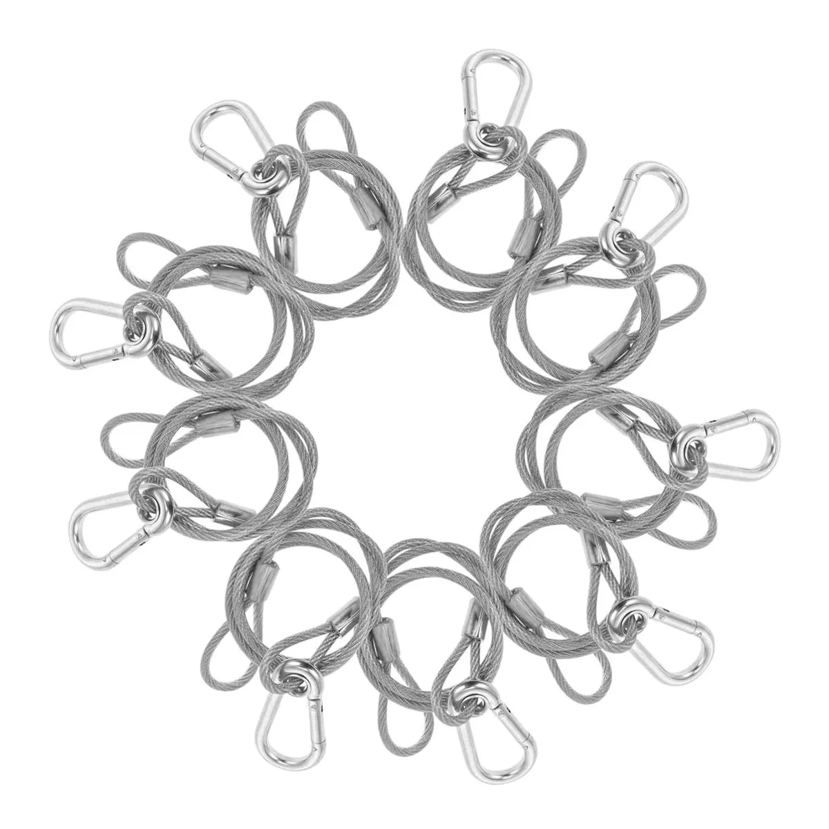 10pcs Heavy Duty Safety Cable for Stage Lights Load Capacity Insurance