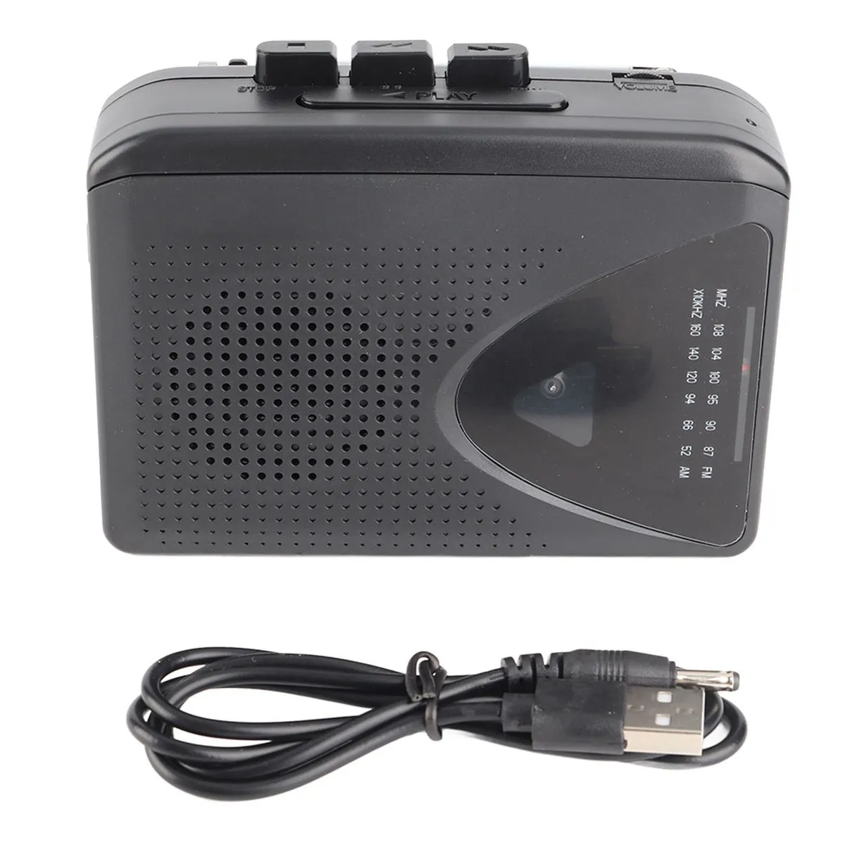 Portable Cassette Player FM AM Radio Stereo Cassette MP3 Tape Player black