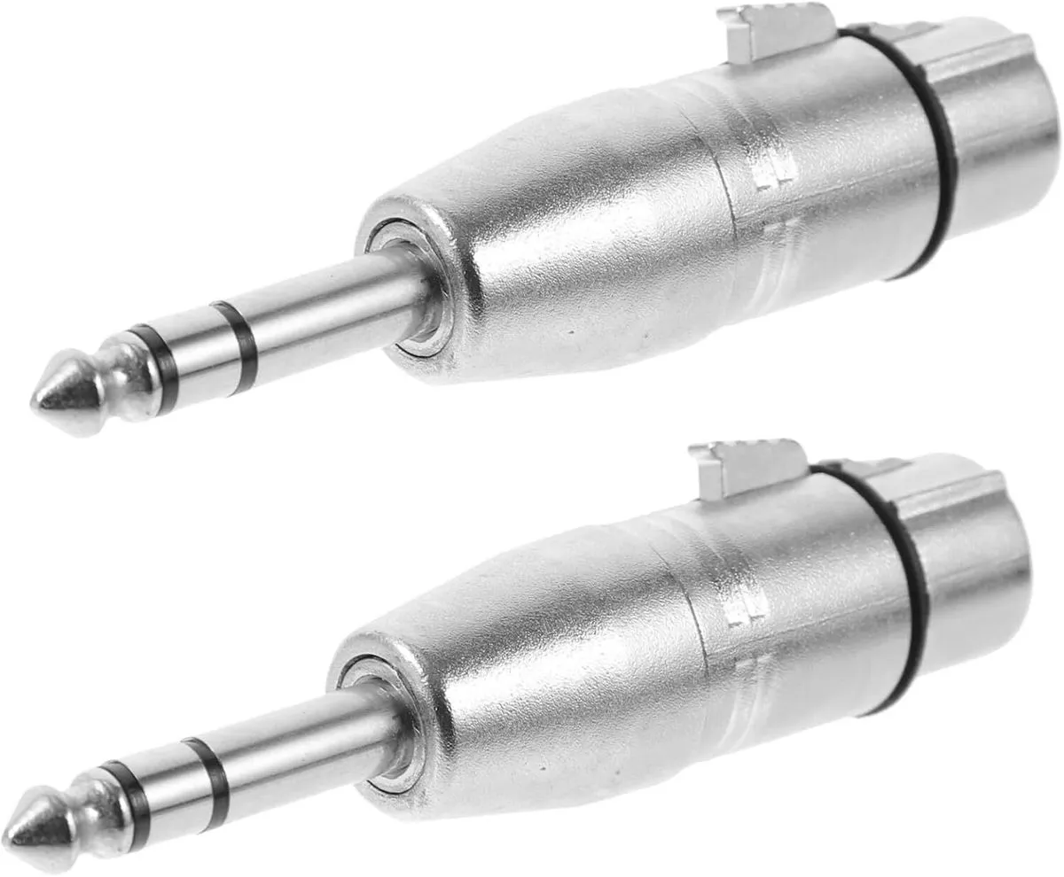 XLR Female to Male Audio Adapter Durable Converter for Mixers & Amplifiers
