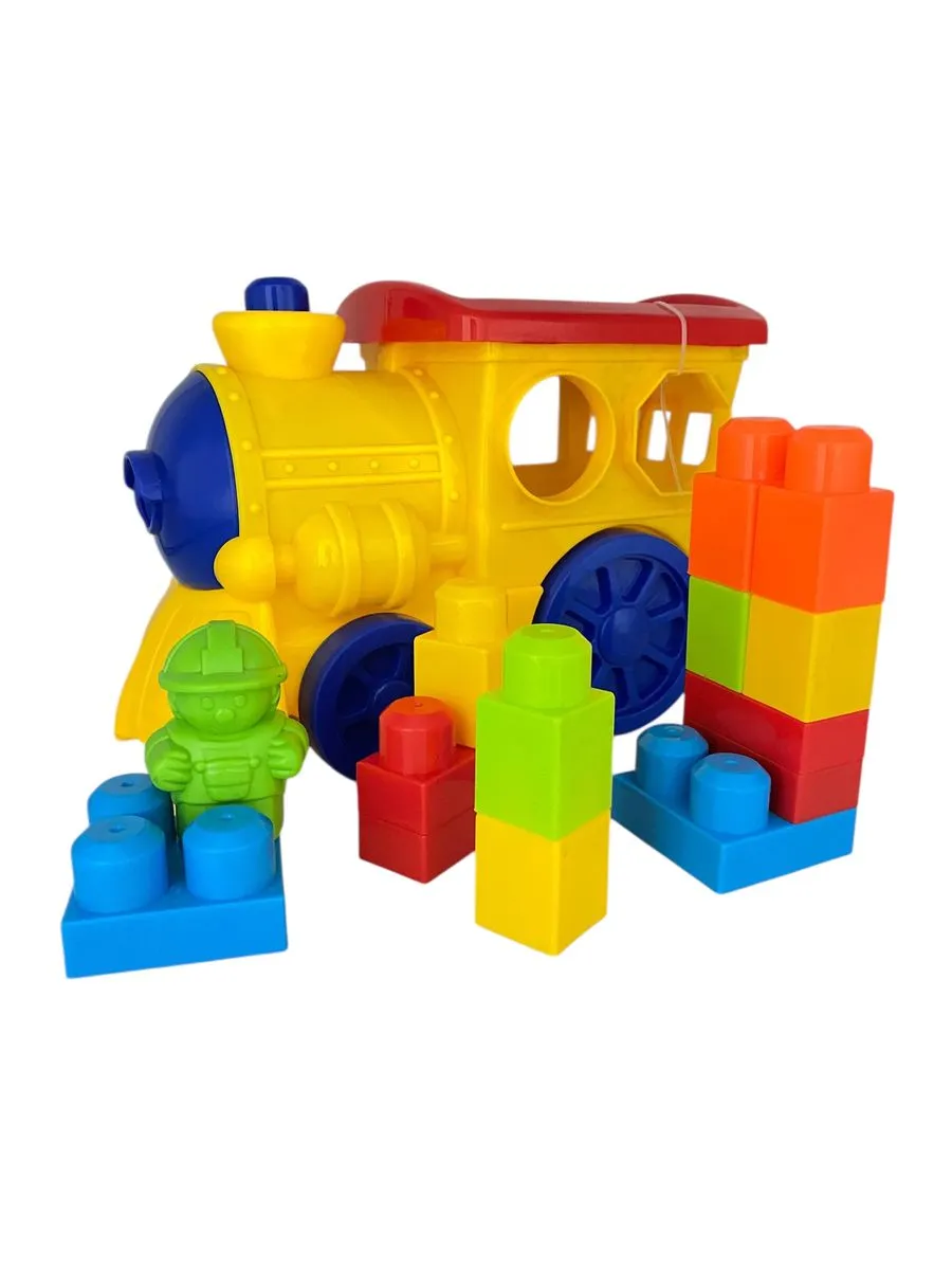 Lovely Train - Bricks Vehicle Series (13-Piece Building Blocks Set)