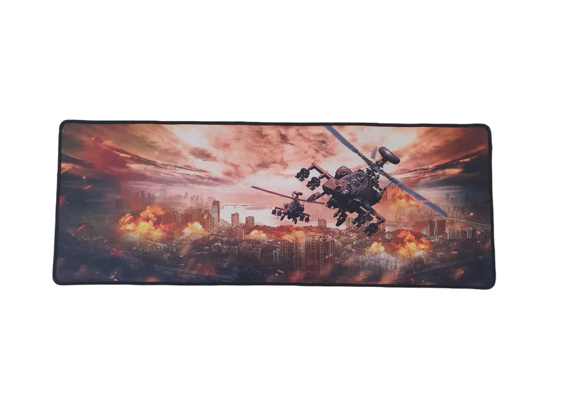 Extra Length Gaming Mousepad - Attack Helicopter