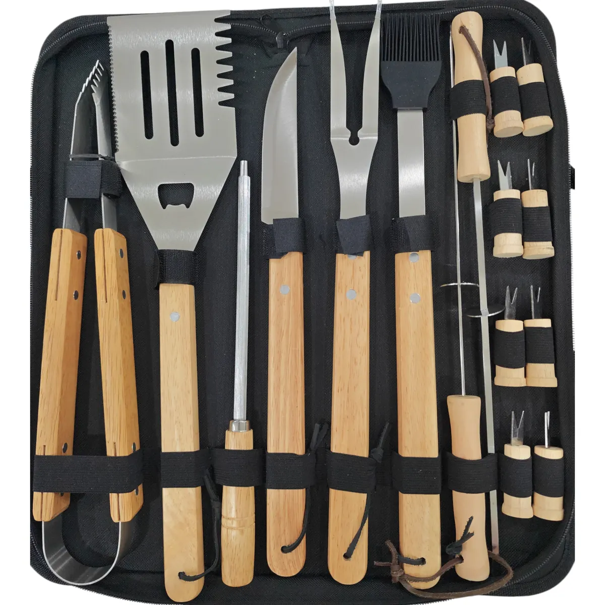 16-Piece Braai Set Stainless Steel Grill Accessories BBQ Grill Utensil Tool