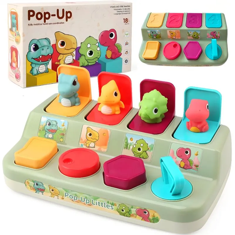 Kids Pop-Up Toy Montessori Toy Cause and Effect Toys for Baby & Toddlers