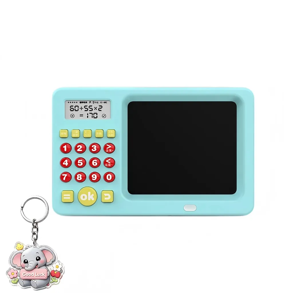 2-in-1 Pocket Math Training Buddy & LCD Writing Tablet - Blue