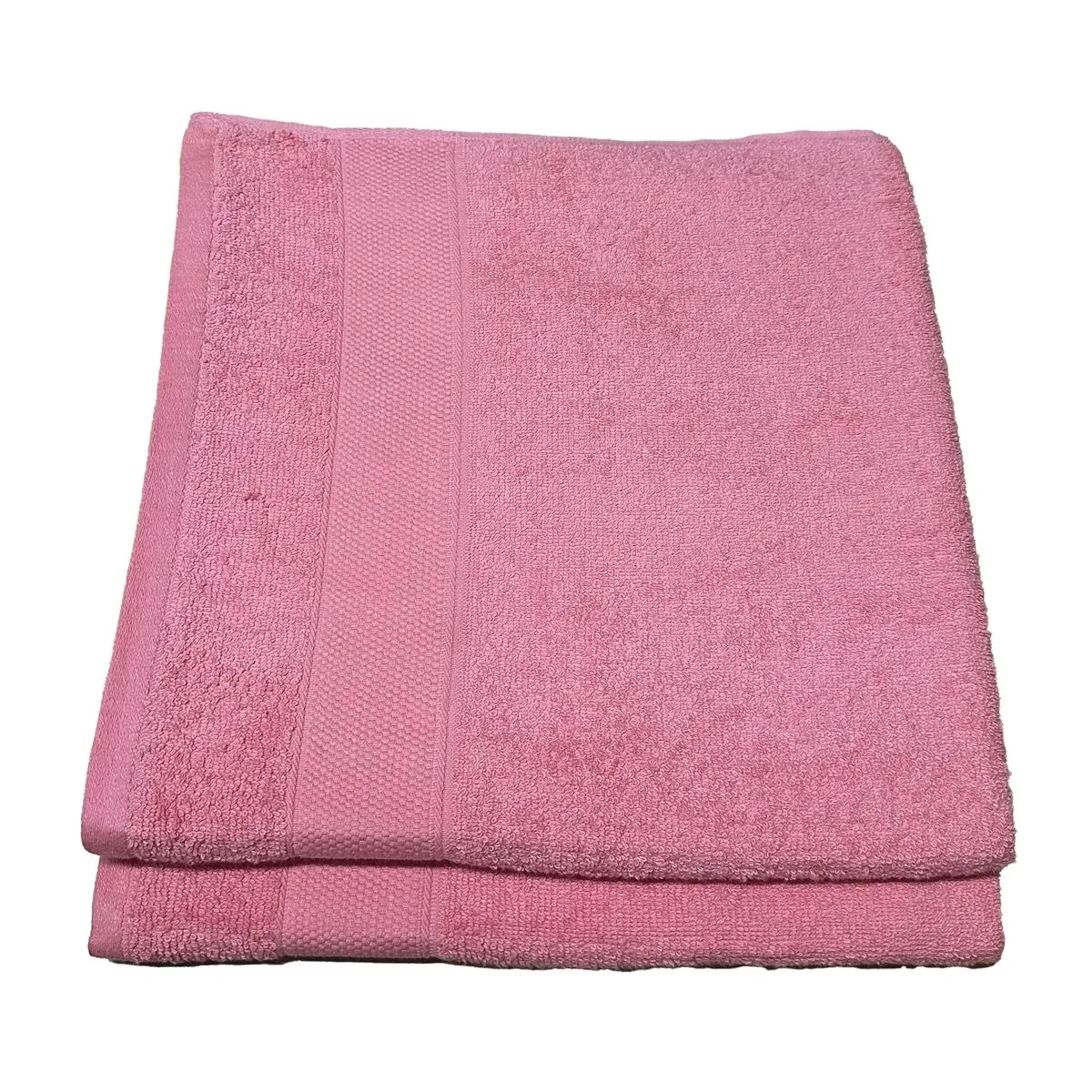 2 Pack Bath Towel Luxury Cotton 70 x 130cm - BT12P13 - Baby Pink