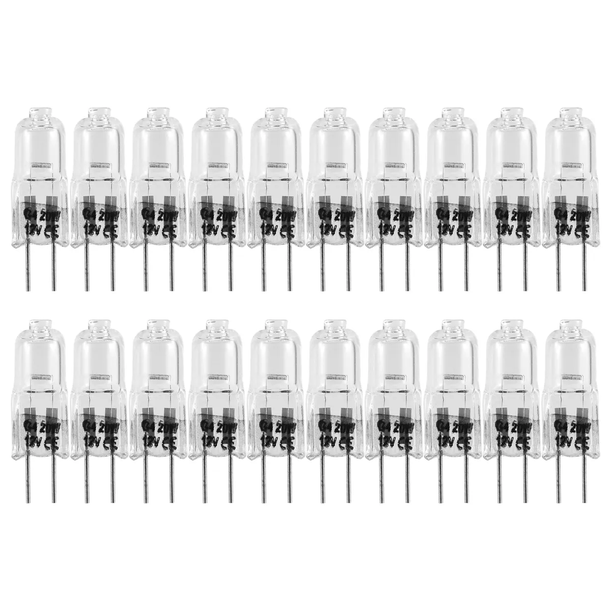 20 Pcs G4 Halogen Bulbs 20W 12V Halogen Light Bulbs