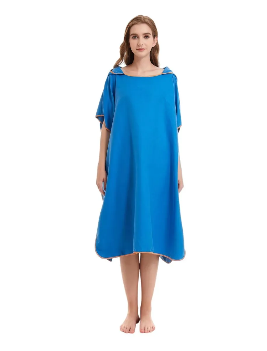 Quick Dry Surf Poncho Changing Towel Robe for Man & Women,110x89cm