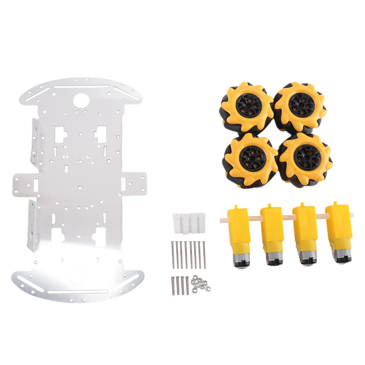 Smart Robot Car Kit Four-Wheel Mecanum Wheel Single-Layer Chassis DIY