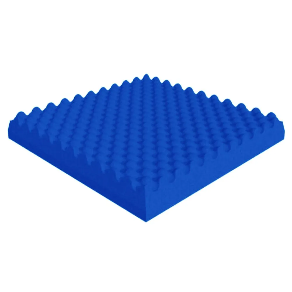 Convoluted Foam Acoustic Panel 500mmX500mm x2 pack - ELECTRIC BLUE 