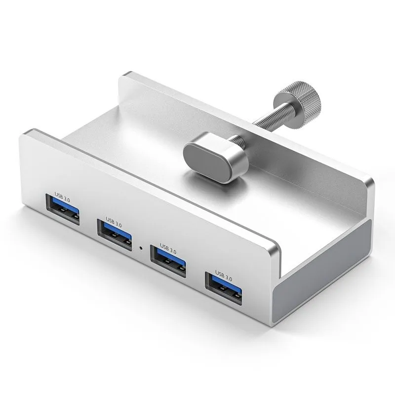 4-Port USB 3.0 Hub with Card Reader and Phone Holder - 4 USB