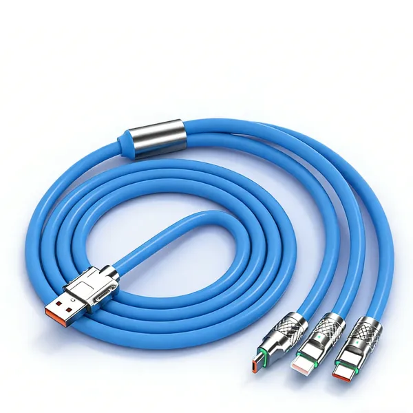 120W Super Fast 3-in-1 Charging Cable Multi USB Cable - Blue