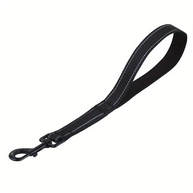 Foam Short P-Chain Dog Leash, Anti-Pull Training Leash - Black