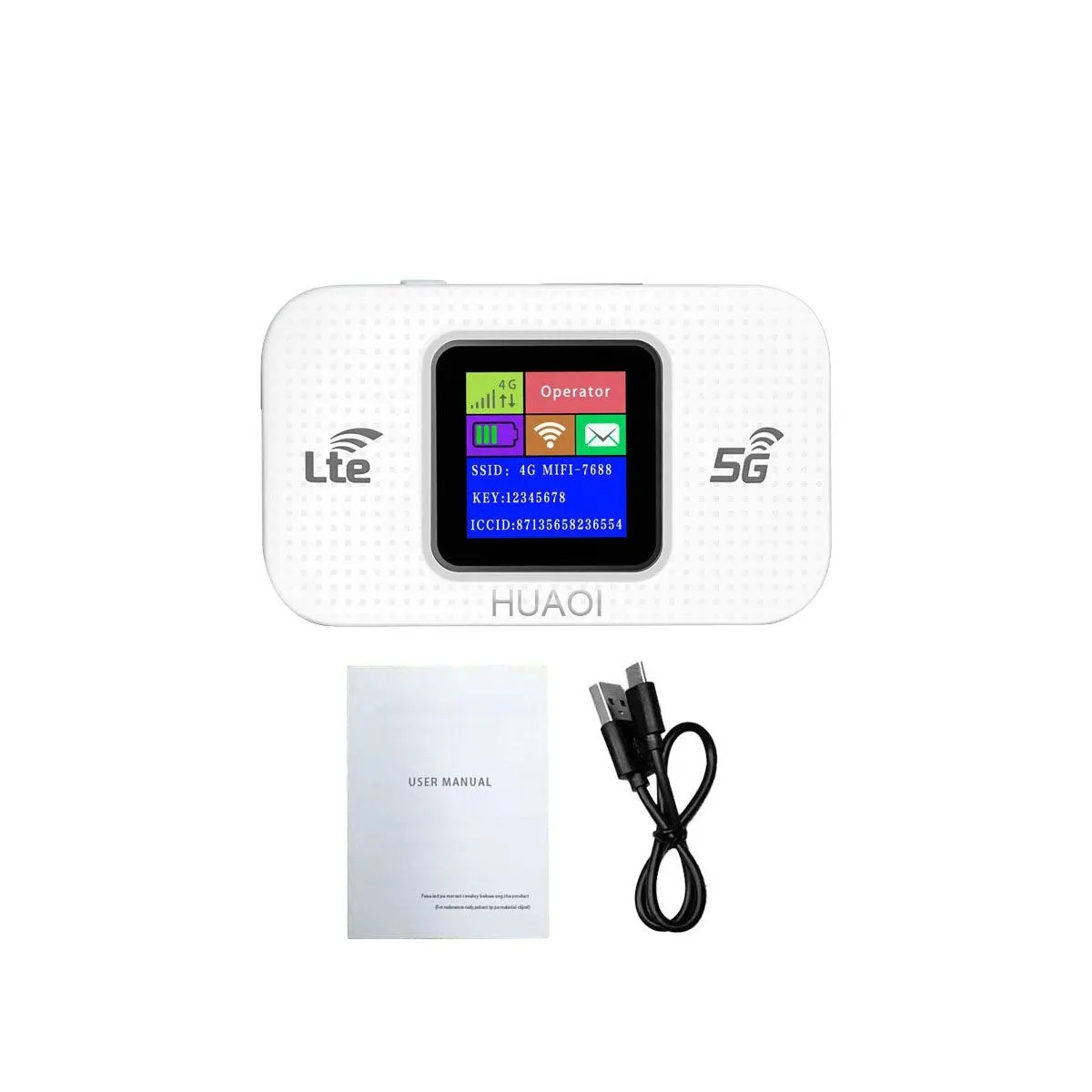 4G Portable Mobile WiFi Wireless Router,Type-C, Color Screen, SIM Slot