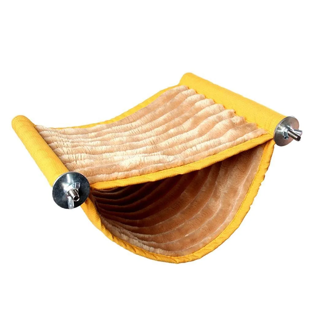 Pet Winter Warm Snuggle Hammock Hanging Bird Nest Cage - 23CM - Orange