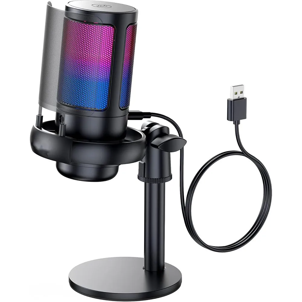 Gaming Microphone for PC, Compatible with PS4/5 & Computer & Laptop