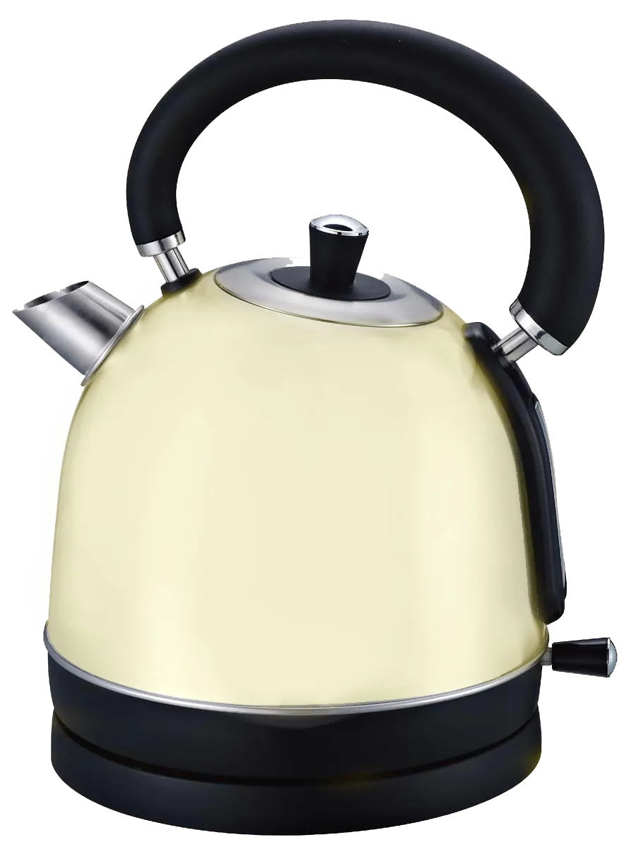 1.8L 2200W Cordless Electric Kettle With Filter YK-823B - 360 Rotation - Cream
