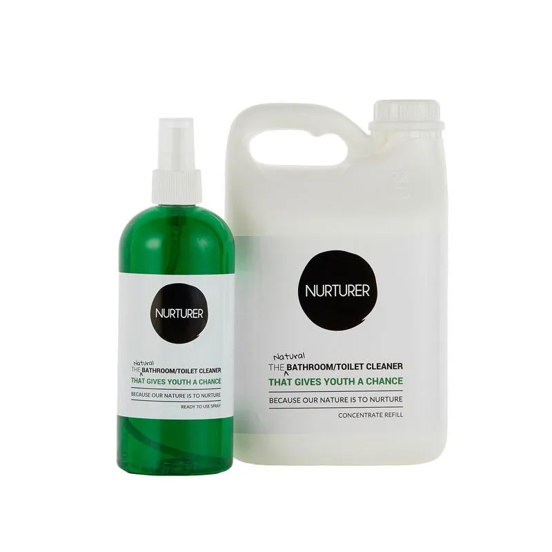Nurturer - Natural Bathroom/Toilet Cleaner - 2L Refill + 500ml