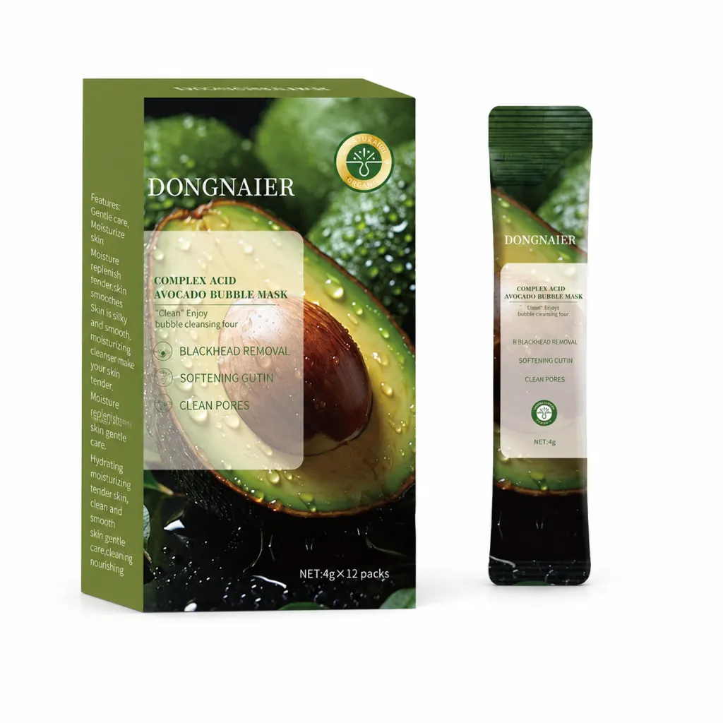 12-Pack Avocado Bubble Mask | Pore Cleansing, Blackhead Removal