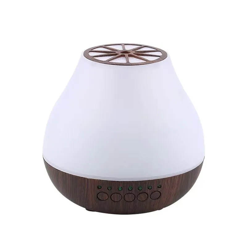 USB Bluetooth Speaker Aromatherapy Diffuser Essential Oil Air Humidifier - dark brown